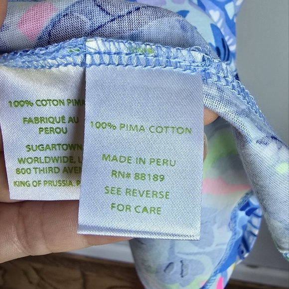 Lilly Pulitzer Margot Blue Pinch Pinch Tassel Swing Halter Sun Dress SZ Small - Picture 8 of 9